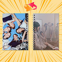 Блокнот А6 пружина 48 л. клітинка K-Pop New Jeans 016