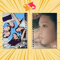 Блокнот А6 пружина 48 л. клітинка K-Pop New Jeans 018