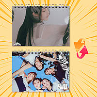 Блокнот А6 пружина 48 л. клітинка K-Pop New Jeans 020