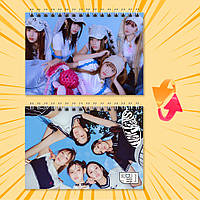 Блокнот А6 пружина 48 л. клітинка K-Pop New Jeans 023