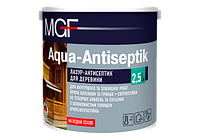 Лазурь-антисептик для древесины MGF Aqua-Antiseptik белый 2,5л