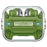 Навушники бездротові ігрові Bluetooth Hoco Trendy EW55 у кейсі, зелені, фото 3