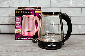 Скляний електричний чайник із підсвіткою 1.7 л 1800 Вт Edenberg EB-83557/Межа для дому, офісу