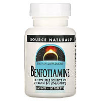 Витамины и минералы Source Naturals Benfotiamine 150 mg, 60 таблеток