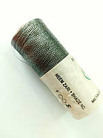 Нитка для вишивка штучний шовк з люрексом 23 грам. Індія  № 100S темно-зелена зі сріблом