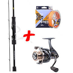 Набір (Спінінг Favorite 2.13m 4-16g Fast+Катушка Okuma Epixor+ШНУР ZEOX)