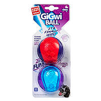 Игрушка для собак - два мяча с пищалкой GiGwi Ball (TPR резина, диаметр 6 см)