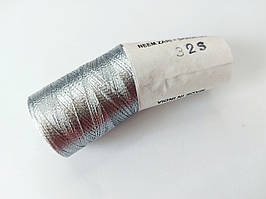 Нитки шовк штучний, для ручної і машинної вишивки, 23 грам. Сіра зі сріблом