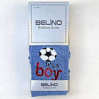 Дитячі колготки для хлопчика Belino з малюнком Футбол Синьо-блакитний