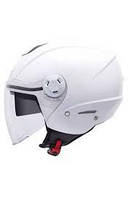 Шлем открытый с сонцезащитной шторкой MT101800045 CITY ELEVEN SOLID белый глянцевый M
