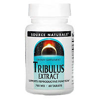 Стимулятор тестостерона Source Naturals Tribulus Extract 750 mg, 60 таблеток