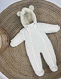 Дитячий зимовий комбінезон цільний, розмір 62 та 68 см  ,цельник зимний для новорожденных, фото 5