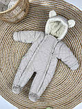 Дитячий зимовий комбінезон цільний, розмір 62 та 68 см  ,цельник зимний для новорожденных, фото 7