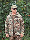 Кофта тактична флісова з капюшоном Мультикам 46 / Військова кофта / Кофта флісова з капюшоном ЗСУ Олива, фото 7