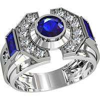 Мужская серебряная печатка Кольцо мужское Перстень Мужской перстень с камнями Кольцо из серебра 925 пробы