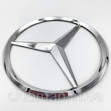 Емблема шильдик Mercedes-Benz (Мерседес) 90 мм на кришку багажника Хром, фото 1