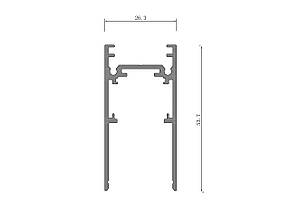 Магнітна шина zigbee 2м чорна накладна MAGNITRACK LC 48V LTRzigbee-MT42, фото 2