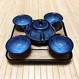 Набір чайна порцеляна з бамбуковим столиком у сумці, фото 2