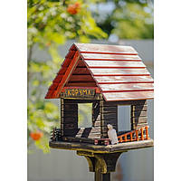 Кормушка для птиц Корчма, декоративная кормушка для птиц, кормушка для птиц садовая, кормушка деревянная