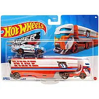 Игровой набор, машина дальнобойщика Hot Wheels Super Rigs Sky - Speedway Hauler BDW51 DKF82 MATTEL