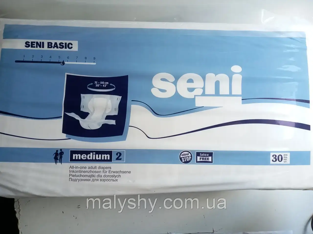 Підгузки для дорослих Seni Basic M (Medium) 30 шт. / Сені №2 (75-110см)