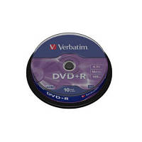 Диск DVD Verbatim 4.7Gb 16X CakeBox 10шт Silver (43498) BS-03