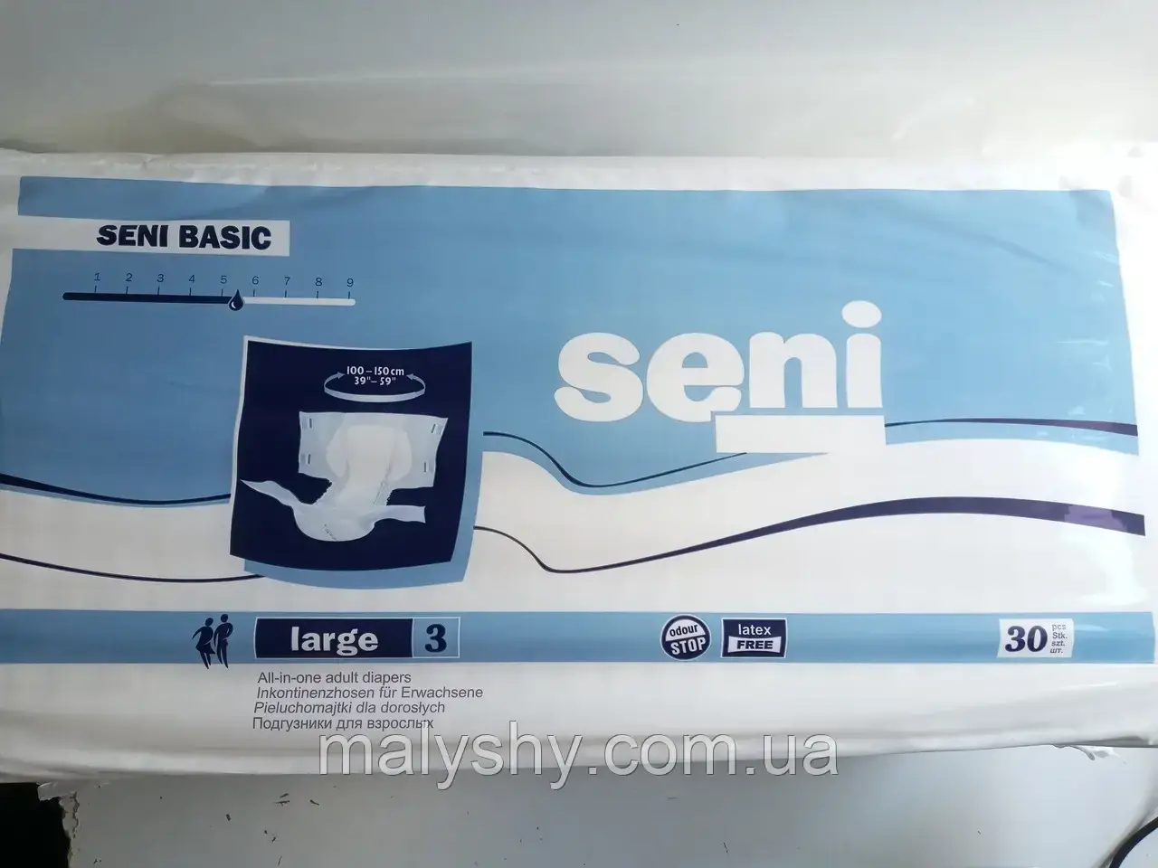 Підгузки для дорослих Seni Basic L (Large) 30 шт. / Сені №3 (100-150см)