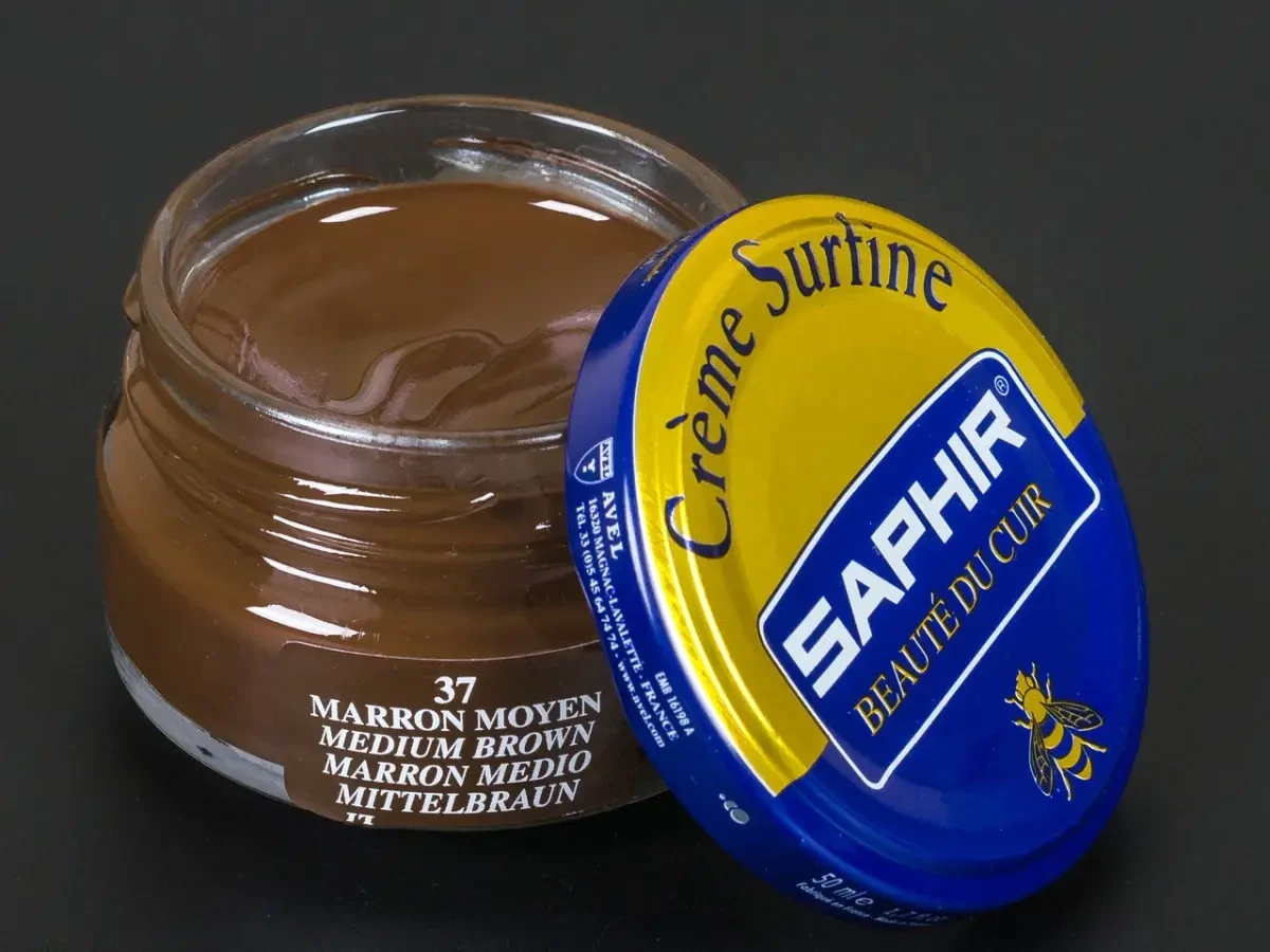 Зволожуючий крем для Взуття Saphir Creme Surfine середньо-коричневий, фото 1