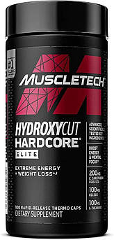 Жироспалювач Muscletech Hydroxycut Hardcore Elite 100 капсул (4384301058)