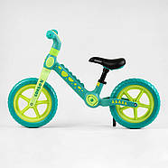 Біговел дитячий Corso CS-12530 Бірюзовий 12 дюймів нейлонова рама та вилка, колеса EVA, фото 2