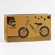 Біговел дитячий Corso CS-12496 Оранжевий 12 дюймів нейлонова рама та вилка, колеса EVA, фото 4