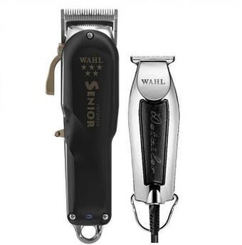 Набір для стрижки  "Wahl Barber" (Senior Cordless + Detailer Black)