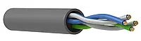ITK Кабель связи витая пара U/UTP, кат.5E 2х2х24(0,51мм)AWG solid, PVC, 500м, серый