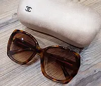 Крупные солнцезащитные очки геометрической форм 5187 C3 от Chanel! Оригинал!