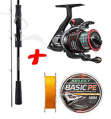 Набір (Спінінг Favorite 2.28m 5-21g Fast + Катушка Favorite Hurricane 2500+Шнур Select 0.20 mm 12.7 kg)