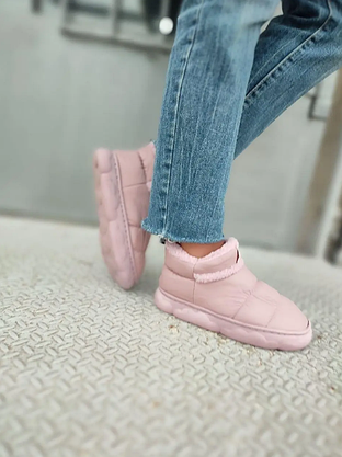 Уги Фіолетові UGG PURPLE хутряні дутики автоледі сліпони низькі зимов, фото 4