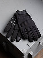 Теплые тактические зимние перчатки с косточками и флисовым утеплением Черные L, XL