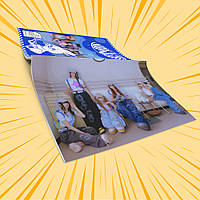 Зошит А5 48 арк. на скобі у клітинку 60 гр.м² NewJeans 024