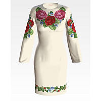 Набор для вышивки бисером Барвиста Вышиванка заготовки женского платья вышиванки Пышные розы, фиалки