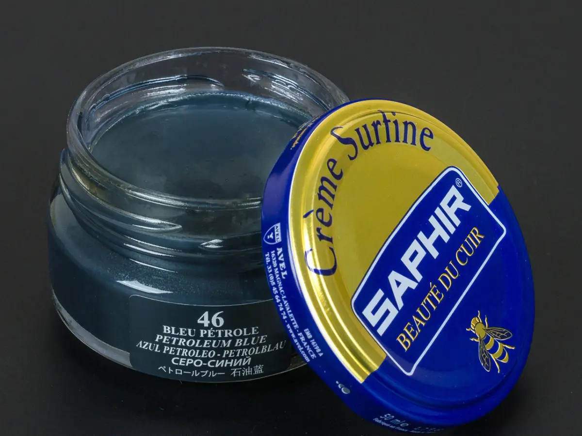 Зволожуючий крем для Взуття Saphir Creme Surfine сіро-синій, фото 1