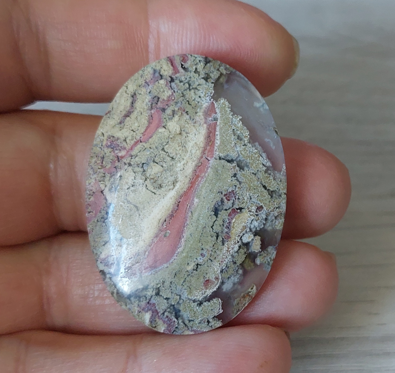 Моховий агат 53.20 Ct  43 х 31 х 6.5 мм, фото 1