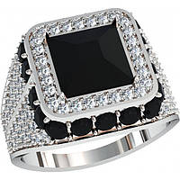 Шикарная серебряная печатка Кольцо мужское Перстень Мужской перстень с камнями Кольцо из серебра 925 пробы