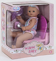 Пупс функціональний Warm Baby WZJ 026 С-1 (9 функцій, звукові ефекти) Лялька Бебі Борн, Інтерактивний пупс