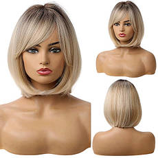 Перука каре blond, натуральне синтетичне волосся, фото 3