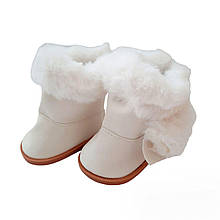 Взуття / чоботи для ляльки Бебі Борн / Baby Born зимові білі з хутром 8698