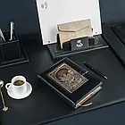 Щоденник шкіряний "Георгій Побідоносець" А5 Чорний  не датований, змінний блок, фото 4