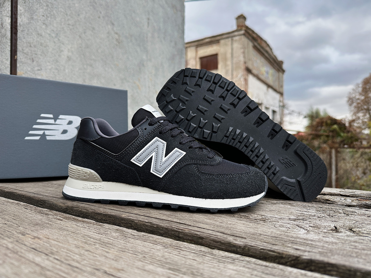 Чоловічі кросівки New Balance 574 U574SBG чорні Оригінал