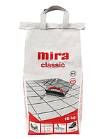 Затирка фуга Мира Классик №100 (Mira Project) для клинкерной и обычной плитки камня цвет белый мешок 15 кг