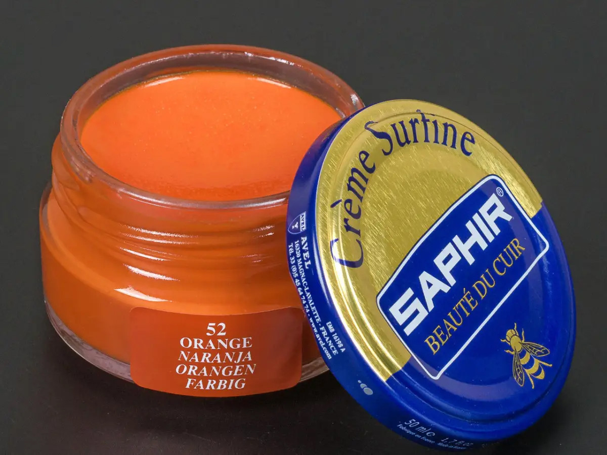 Зволожуючий крем для Взуття Saphir Creme Surfine помаранчевий