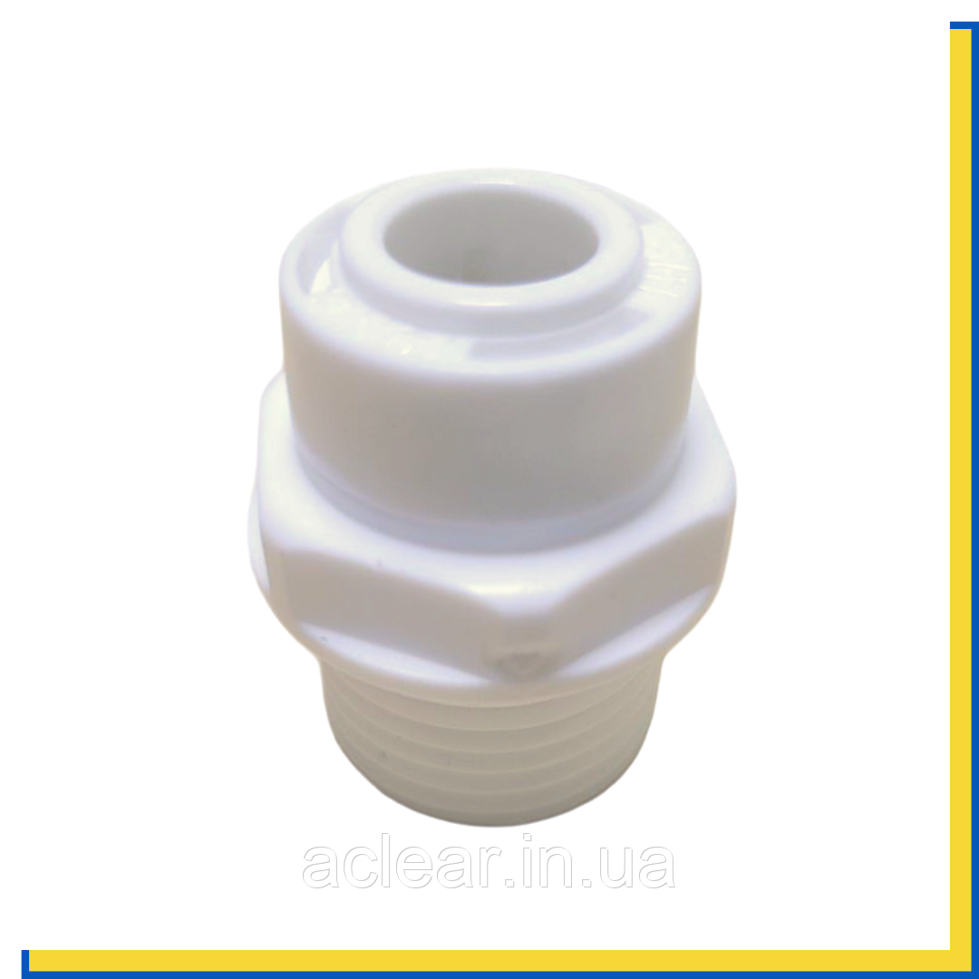 Фітинг прямий трубка 3/8" - різьблення 1/2" для фільтрів води